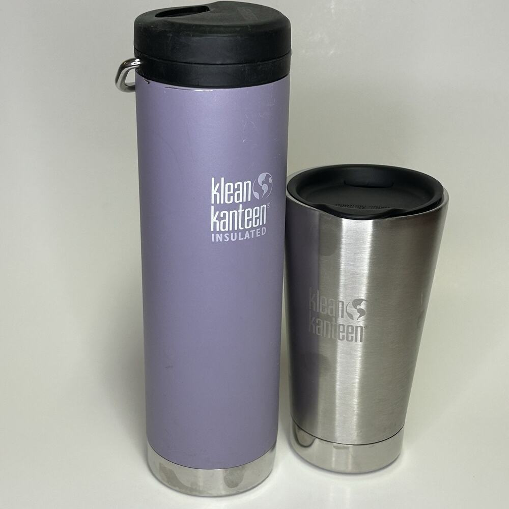 2 Klean Kanteen VACUUM INSULATED Water Bottle Coffee To Go Cup Travel 16oz 20oz